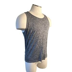 Men M Lululemon Heathered Gray Sleeveless Running Shirt Tank Top Gym Lifting